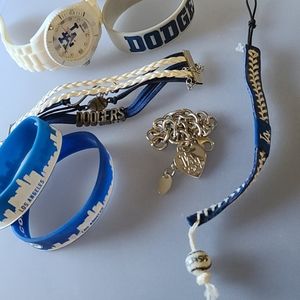 Dodgers Bracelets, Charm and Watch Bundle